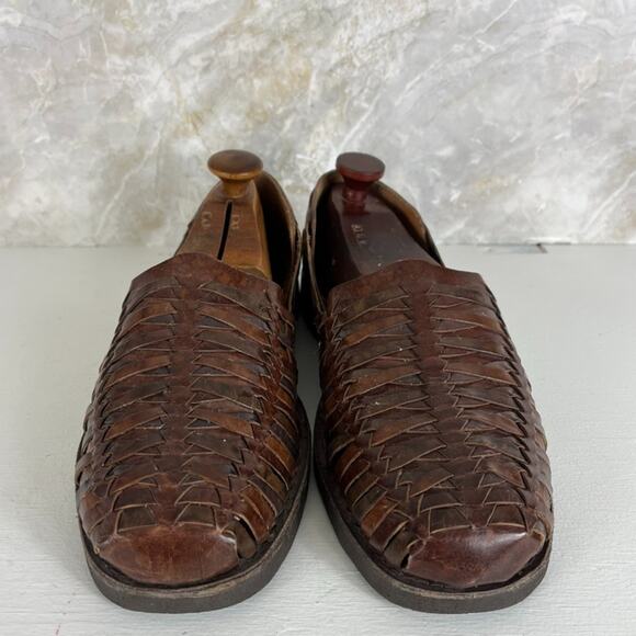 Sunsteps Fisherman Huarache Sandals Men\'s Size 11 Brown Hand Woven main image 4